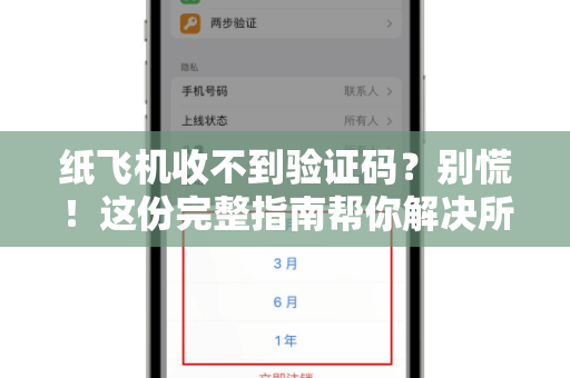 纸飞机收不到验证码？别慌！这份完整指南帮你解决所有问题-第1张图片-纸飞机桌面下载 - 纸飞机中文官方