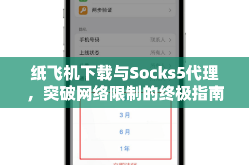 纸飞机下载与Socks5代理,突破网络限制的终极指南-第1张图片-纸飞机桌面下载 - 纸飞机中文官方 纸飞机下载与Socks5代理,突破网络限制的终极指南-第1张图片-纸飞机桌面下载 - 纸飞机中文官方