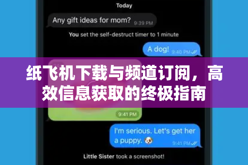 纸飞机下载与频道订阅，高效信息获取的终极指南
