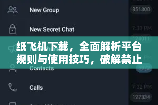 纸飞机下载，全面解析平台规则与使用技巧，破解禁止发链接困境-第1张图片-纸飞机桌面下载 - 纸飞机中文官方