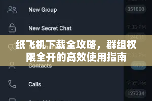 纸飞机下载全攻略，群组权限全开的高效使用指南-第1张图片-纸飞机桌面下载 - 纸飞机中文官方