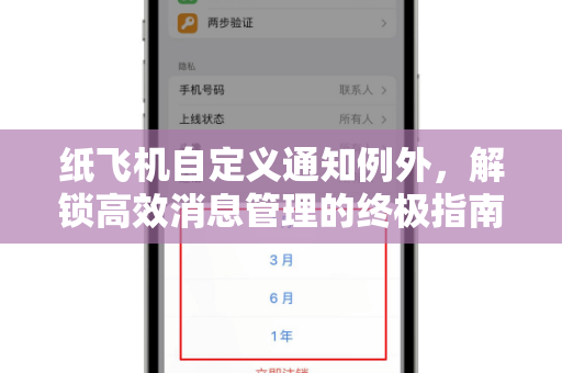 纸飞机自定义通知例外，解锁高效消息管理的终极指南-第1张图片-纸飞机桌面下载 - 纸飞机中文官方