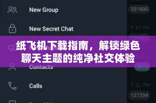 纸飞机下载指南，解锁绿色聊天主题的纯净社交体验-第1张图片-纸飞机桌面下载 - 纸飞机中文官方