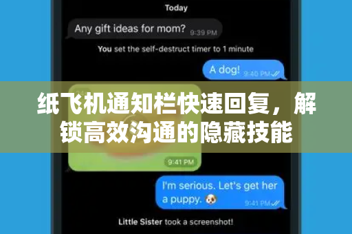 纸飞机通知栏快速回复，解锁高效沟通的隐藏技能-第1张图片-纸飞机桌面下载 - 纸飞机中文官方
