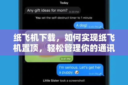 纸飞机下载，如何实现纸飞机置顶，轻松管理你的通讯工具-第1张图片-纸飞机桌面下载 - 纸飞机中文官方